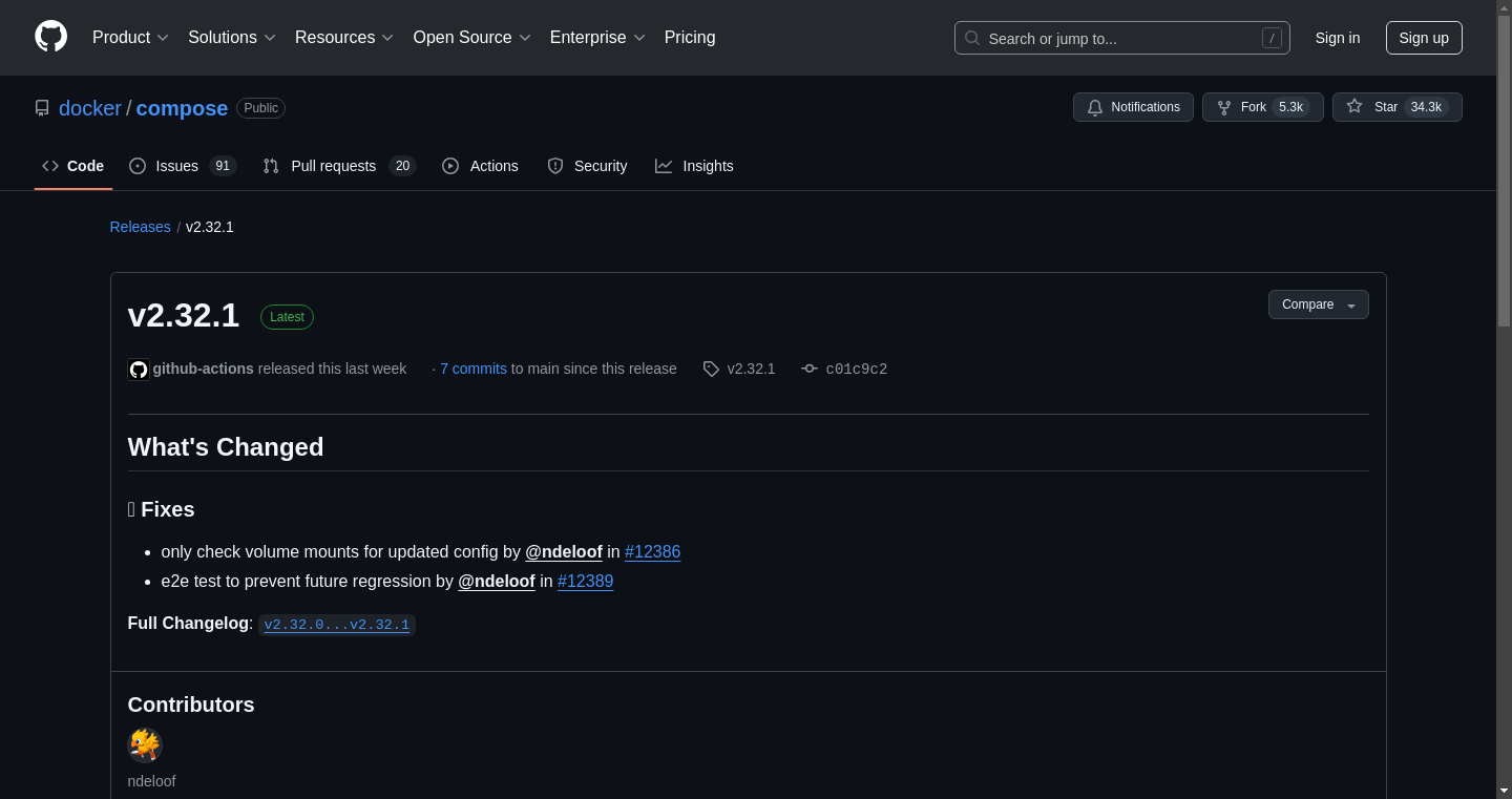 GitHub release screenshot